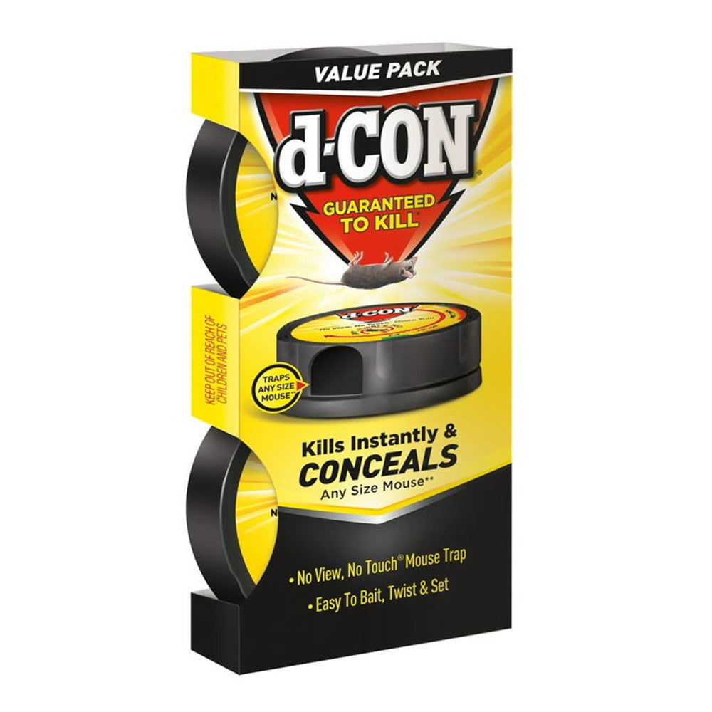 D CON No View, No Touch Covered Mouse Trap, 2 Count